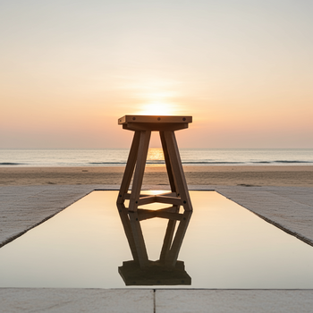 Thermally Modified Red Oak Tall Table - 15" Top