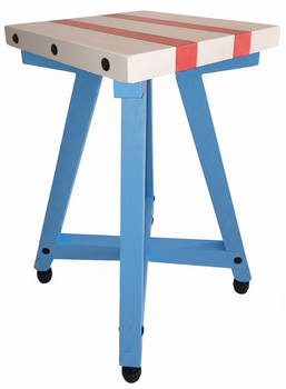 Handcrafted Outdoor End Table, Finished / Unfinished Hardwood Red Oak 15" W X 14.5" L X 24.75" H